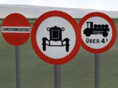Verkehrszeichen, Schilder, Baustellen-Absperrungen (V70NKK10029 )