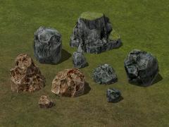 Steine zur  Nachbildung von Felsformationen