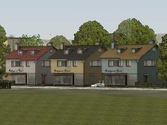 Haus mit einem Geschäft in 3 Fassadenfarben - Set 2 (V80NDU10073 )