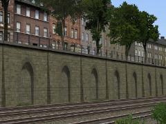 Gleismauern als Gleisobjekte und Immobilien Set 2