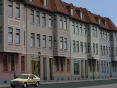 Altbauten mit renovierten Fassaden