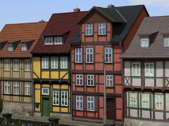 Wohnhäuser mit farbintensiverem Anstrich