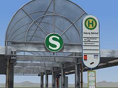 Bus- und S-Bahn-Haltestellen im Set