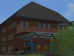 Modell des Umschlagsbahnhofs der Bahnpost Rheine
